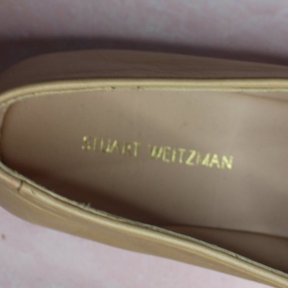 Stuart Weitzman Cream Myguy Rounded Toe Loafers sz 8.5 - Picture 5 of 10